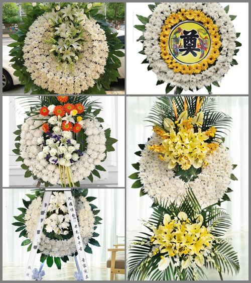 湖北黄石市阳新县浮屠镇龙井郭村花圈速递